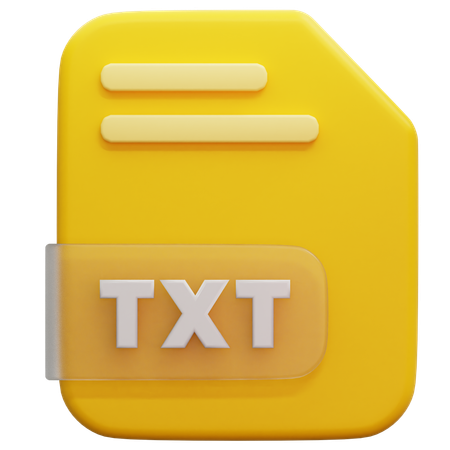 Txt File Format  3D Icon