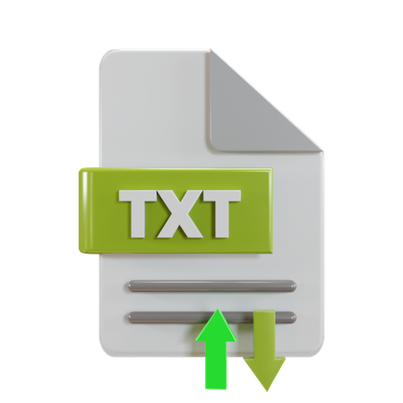 Transfert de fichier txt  3D Icon