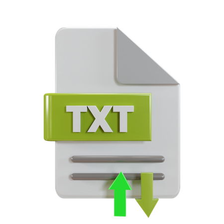 Txt File Transfer  3D Icon