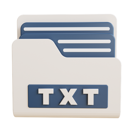 TXT Folder  3D Icon