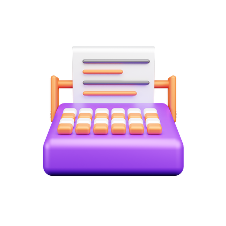 Type Writer  3D Icon