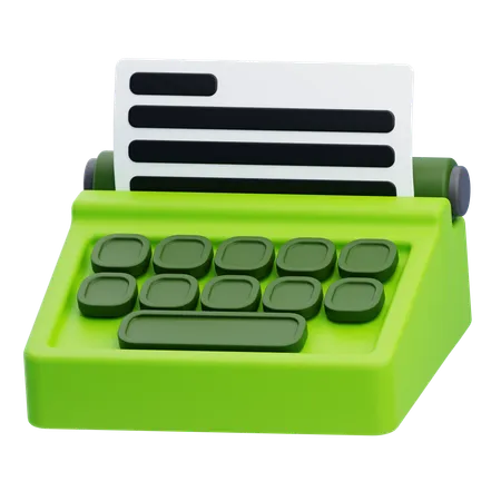 Type Writer  3D Icon