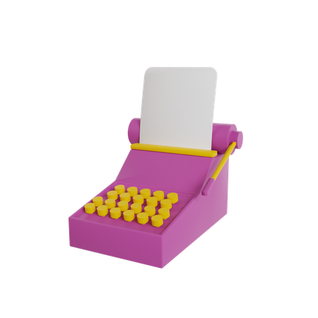 Type Writer  3D Icon