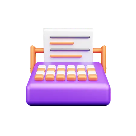 Type Writer  3D Icon