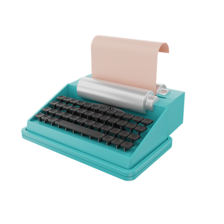 Type Writing Machine  3D Icon