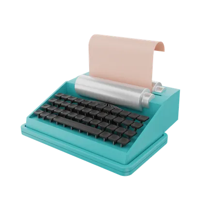 Type Writing Machine  3D Icon