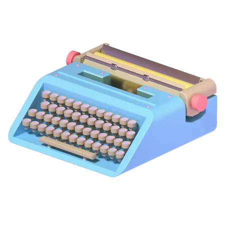 Typewriter Illustration In 3 D Design 3D Icon