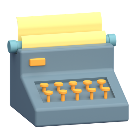 Typewriter  3D Icon