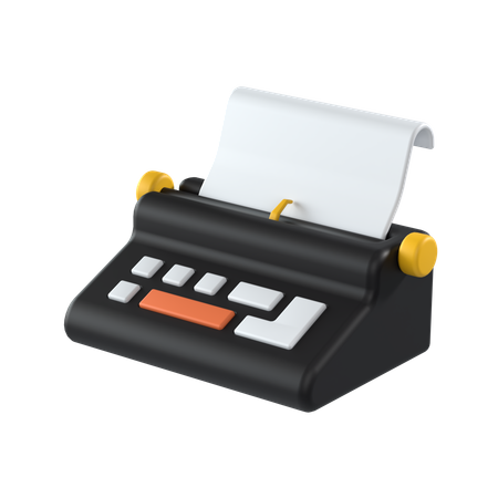 타이프라이터  3D Icon