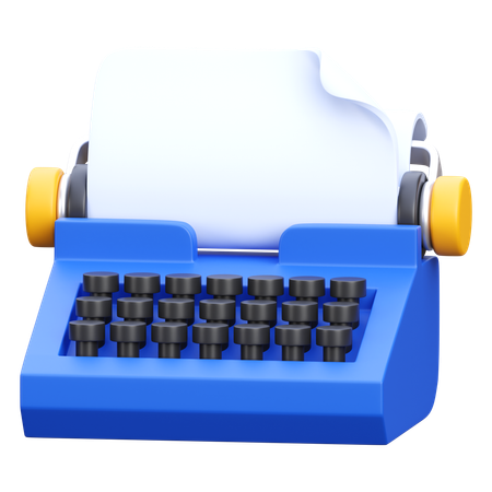 Typewriter  3D Icon