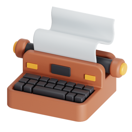 Typewriter  3D Icon