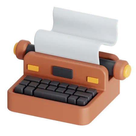 Typewriter  3D Icon