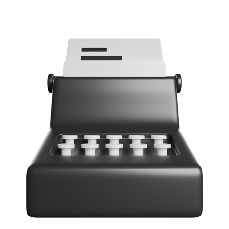 Typewriter  3D Icon