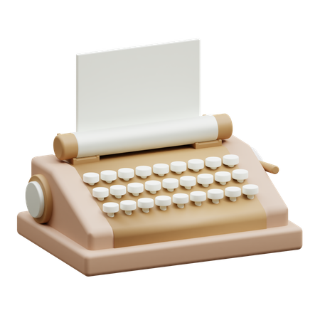 Typewriter  3D Icon