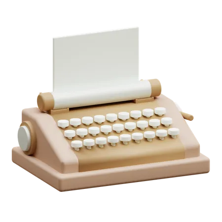 Typewriter  3D Icon