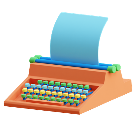 Typewriter  3D Icon