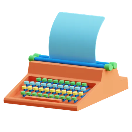 Typewriter  3D Icon