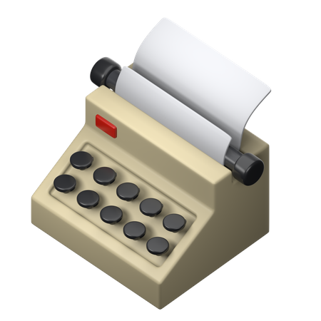 Typewriter  3D Icon