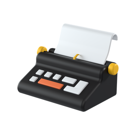 Typewriter  3D Icon