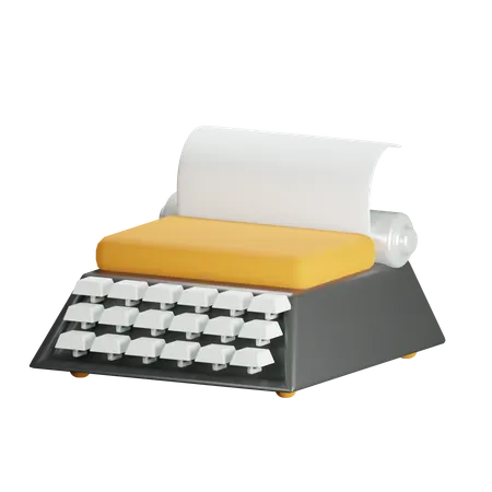 Typewriter  3D Icon