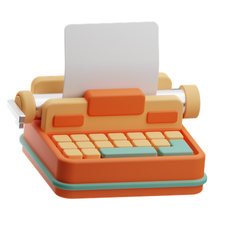 Typewriter  3D Icon