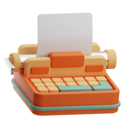 Typewriter  3D Icon