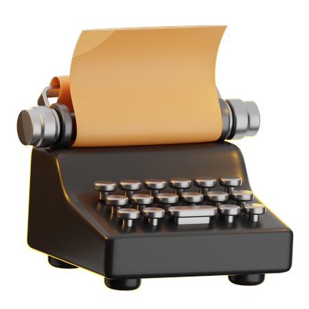 Typewriter  3D Icon