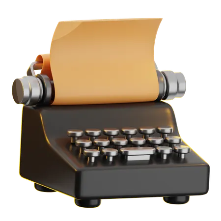 Typewriter  3D Icon
