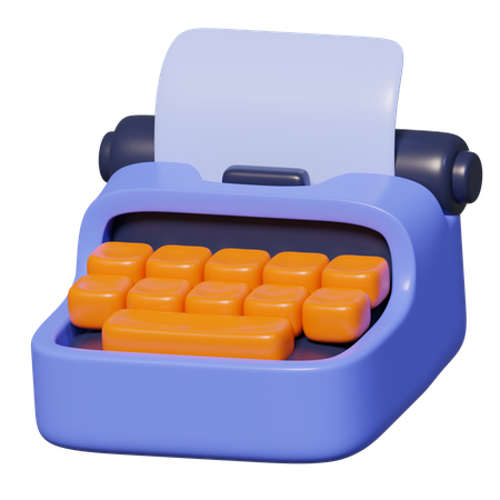 Typewriter  3D Icon