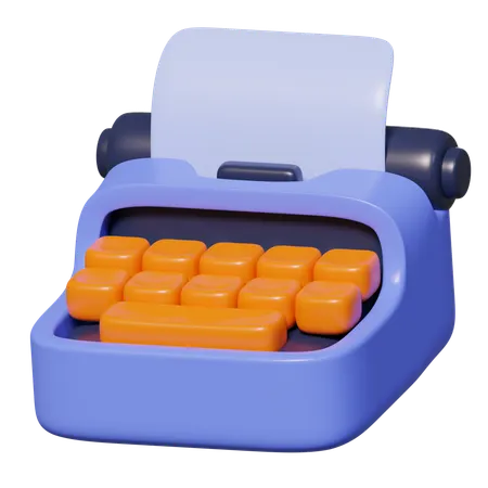 Typewriter  3D Icon