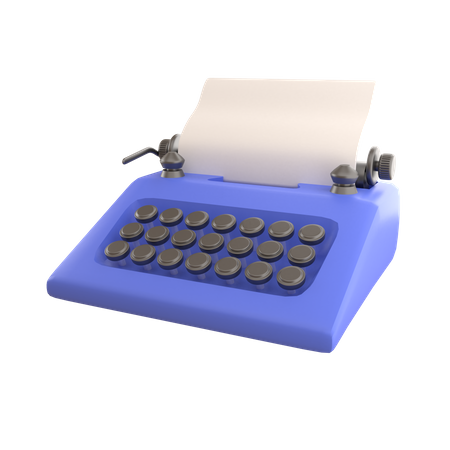 Typewriter 3D Icon