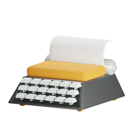 Typewriter 3D Icon