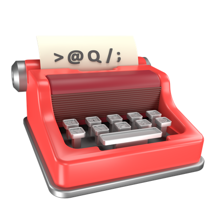Typewriter Machine  3D Icon