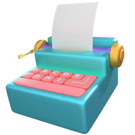 Typewritter  3D Icon