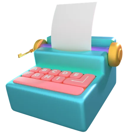 Typewritter  3D Icon