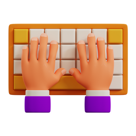 Typing  3D Icon
