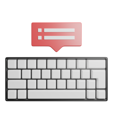 Typing  3D Icon