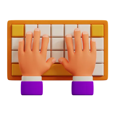 Typing  3D Icon