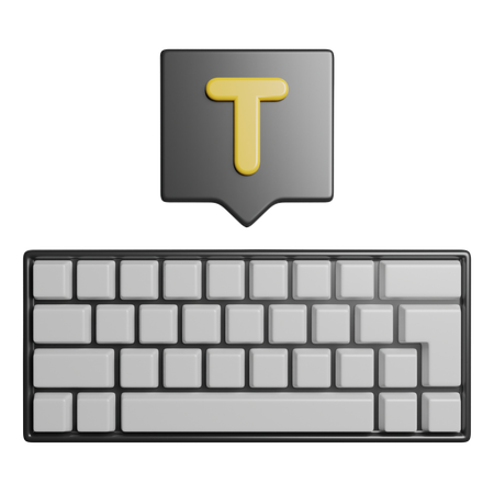 Typing  3D Icon