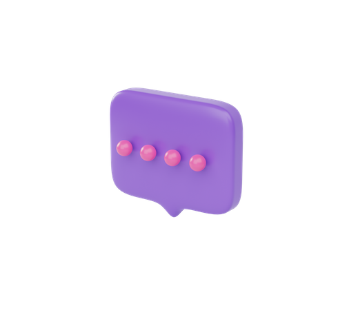 Typing Bubble 3D Icon