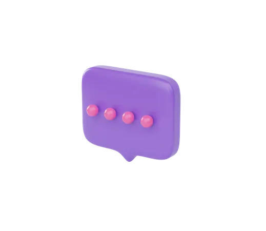 Typing Bubble 3D Icon