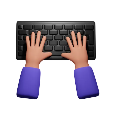 Typing Hand 3D Icon