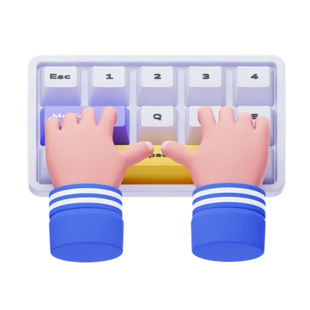Typing Hand Gesture  3D Icon