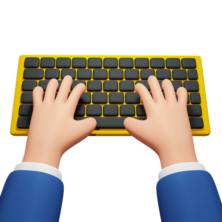 Typing Hand Gesture  3D Icon