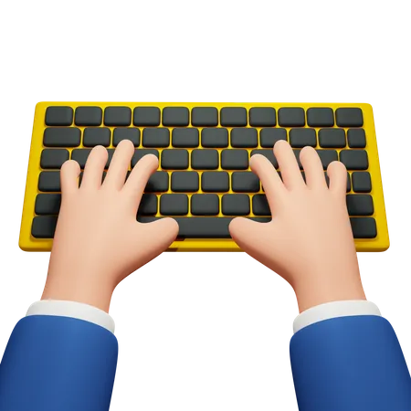 Typing Hand Gesture  3D Icon