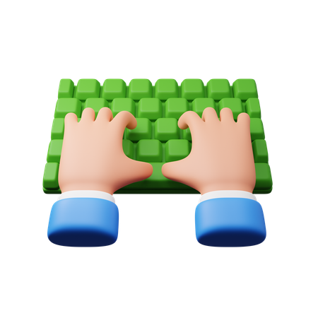 Typing Hand Gesture  3D Icon