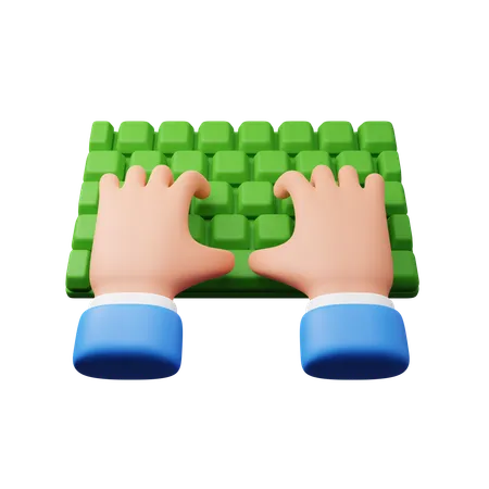 Typing Hand Gesture  3D Icon