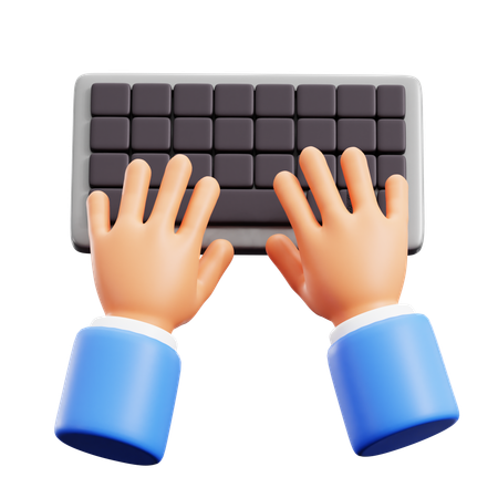 Typing Hand Gestures  3D Icon