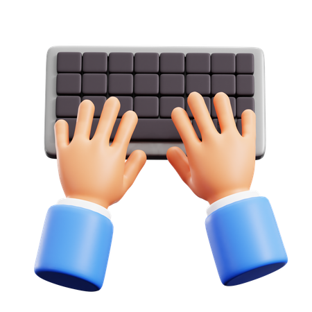 Typing Hand Gestures  3D Icon