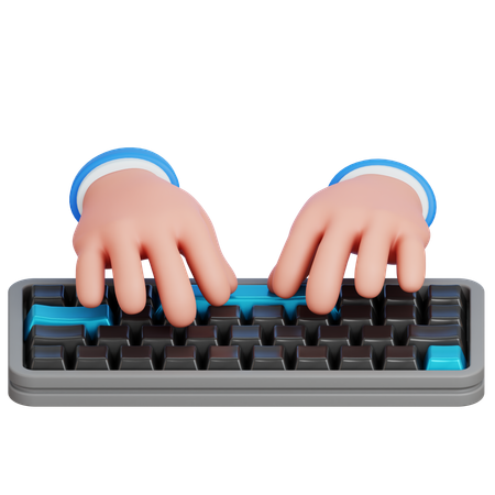 타이핑 키보드  3D Icon